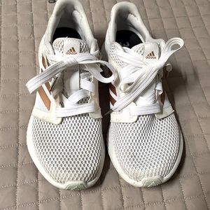 Adidas Bounce white with Copper Stripe